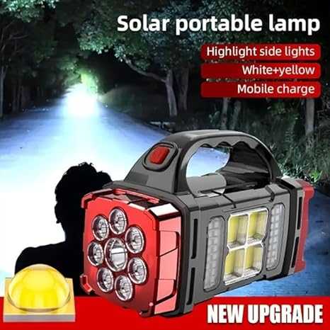 2-in-1 Solar Rechargeable LED Handy Light