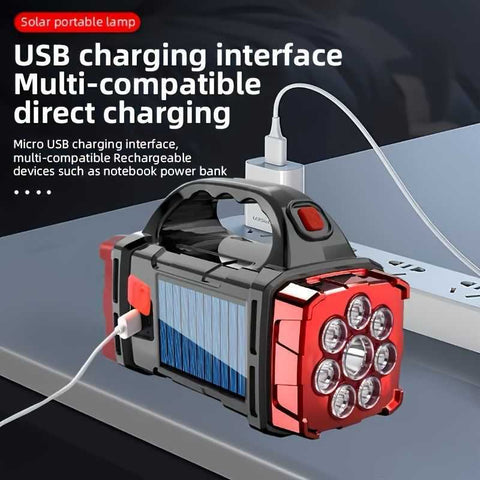 2-in-1 Solar Rechargeable LED Handy Light